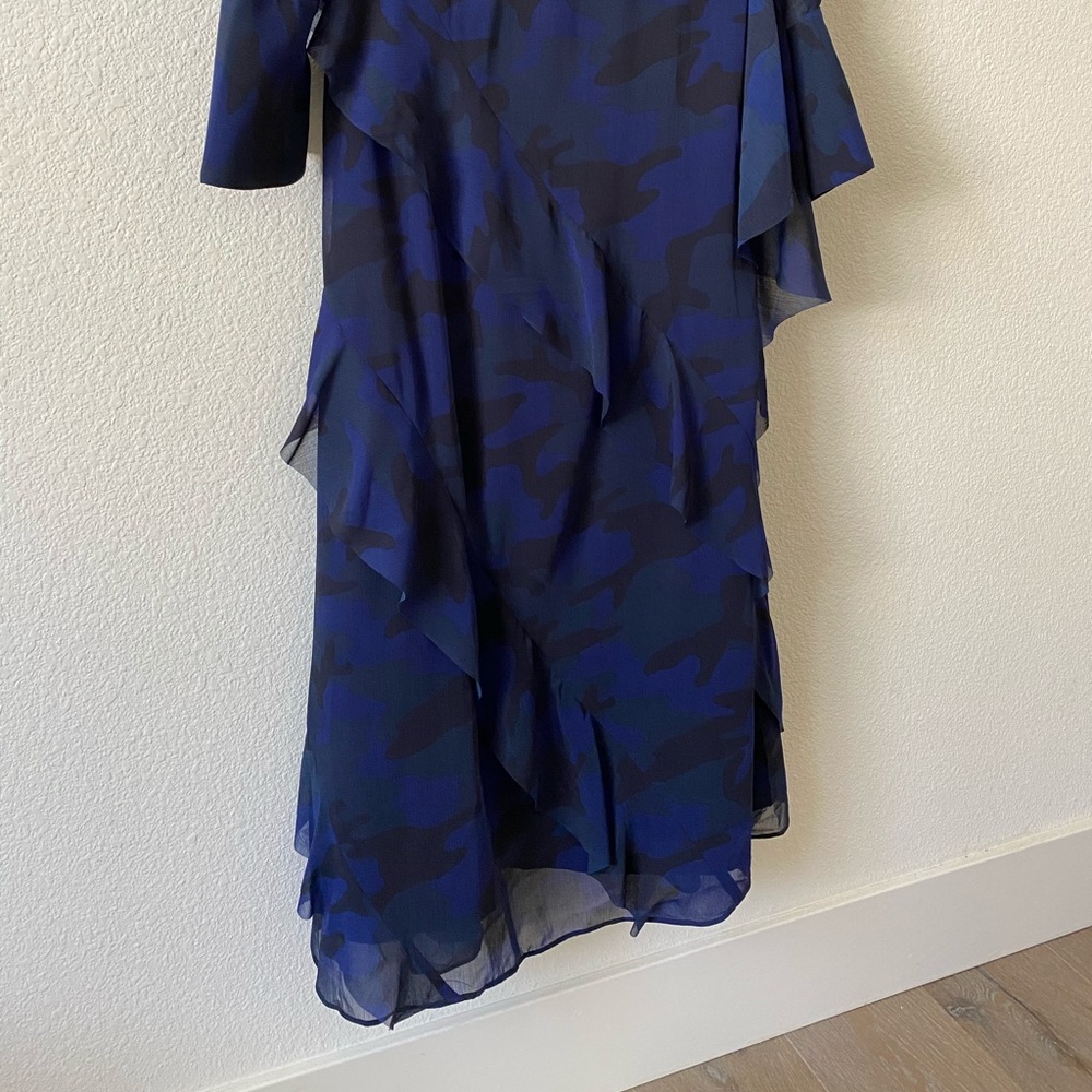 Banana Republic mini / maxi dress navy ruffle 0 - Picture 4 of 6